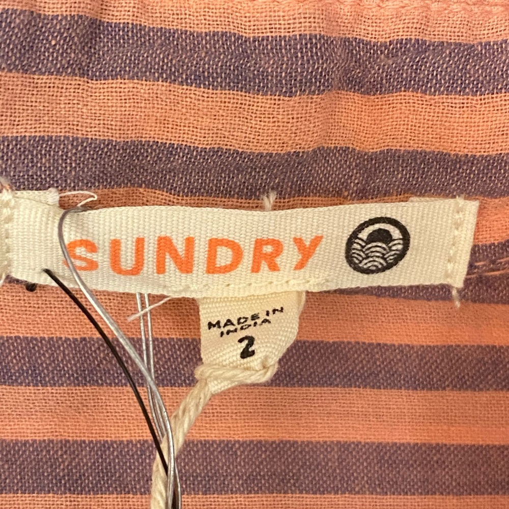 SUNDRY FLOWY COTTON BLOUSE NEW - Picture 4 of 11
